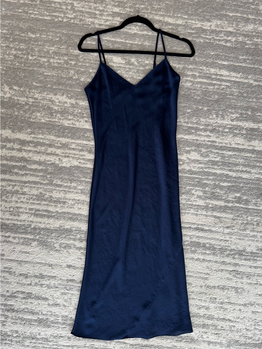 Aritzia Slip Dress Long - Navy Blue Size XXS